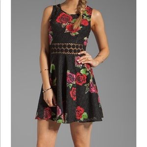Free People Daisy Waist Floral Print Dress